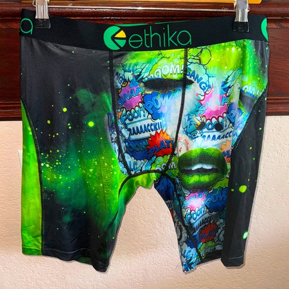 Ethika Neon Comic Print Boxer Briefs Men’s Size Large NWT Kissing Lips Undies - Picture 1 of 5